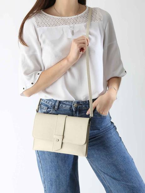 Cross Body Tas Caviar Leder Milano Beige caviar CA240610 ander zicht 1